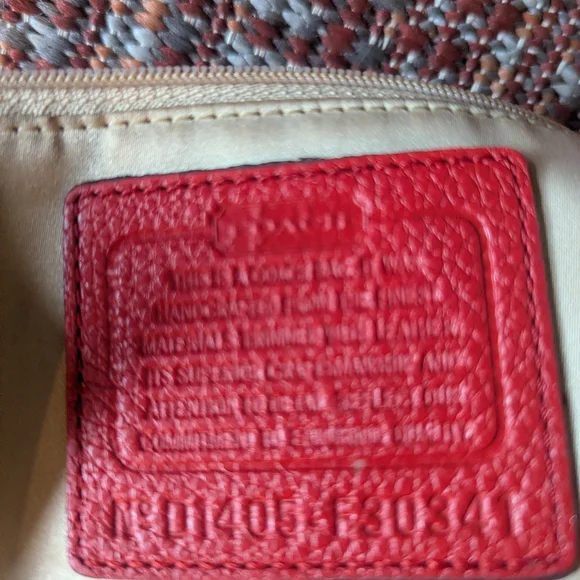 Coach Park Convertible Red and Tan Signature Tote Bag - Picture 9 of 9